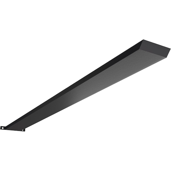 Ekena Millwork 2 1/2"W x 32"D Countertop Island Steel Heavy Duty Bracket w/ Flange, Powder Coated Black BKTM02X32IBPBL - main